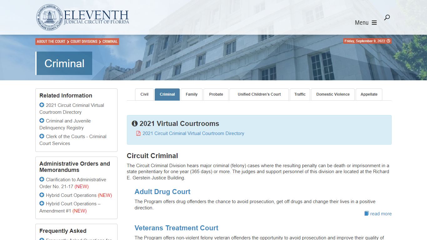 Circuit Criminal - Florida Courts